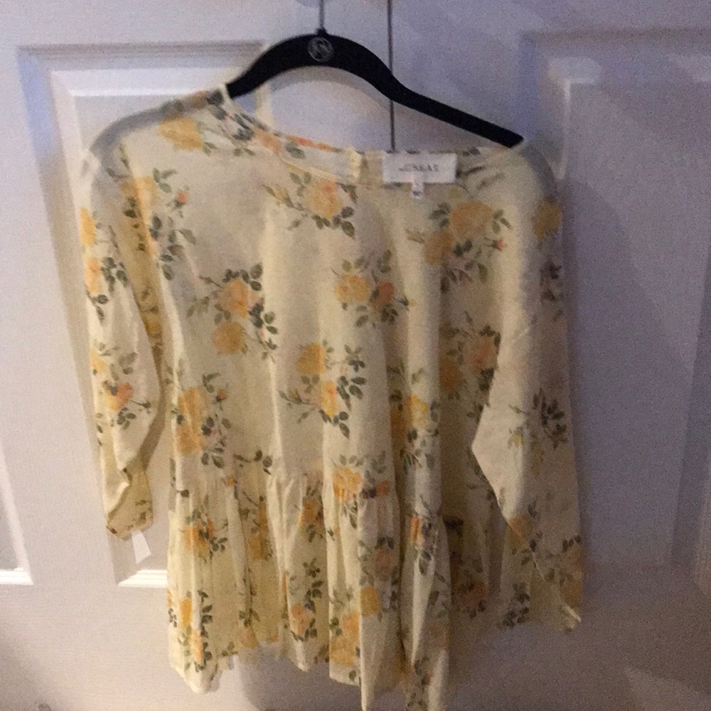 The great yellow floral peplum blouse